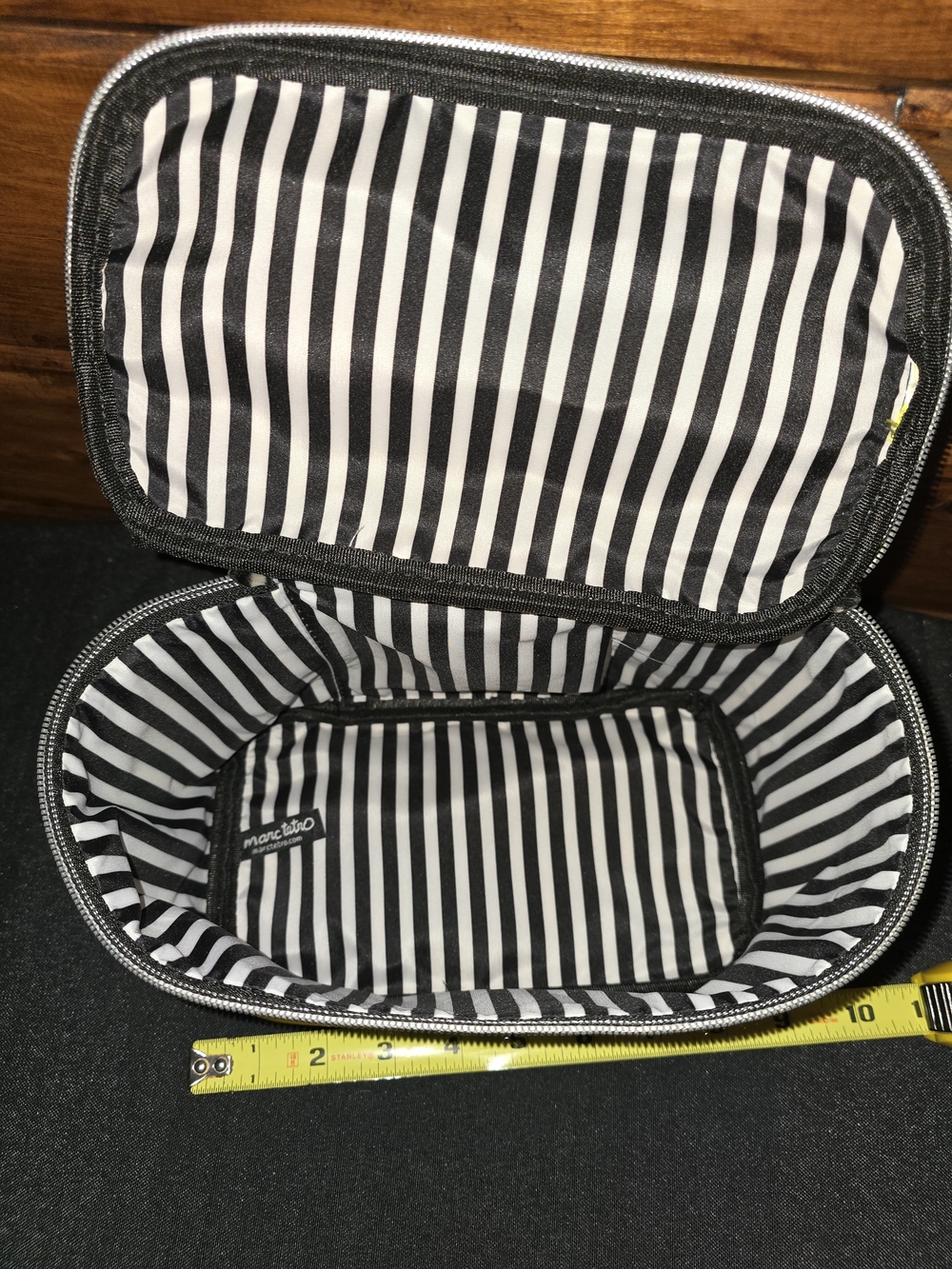 Yellow Cosmetic Bag with French Bulldog Illustration - Picture 5 of 5